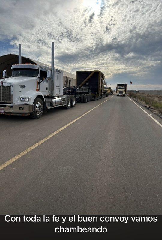 Convoy transporte carga especial Sonora
