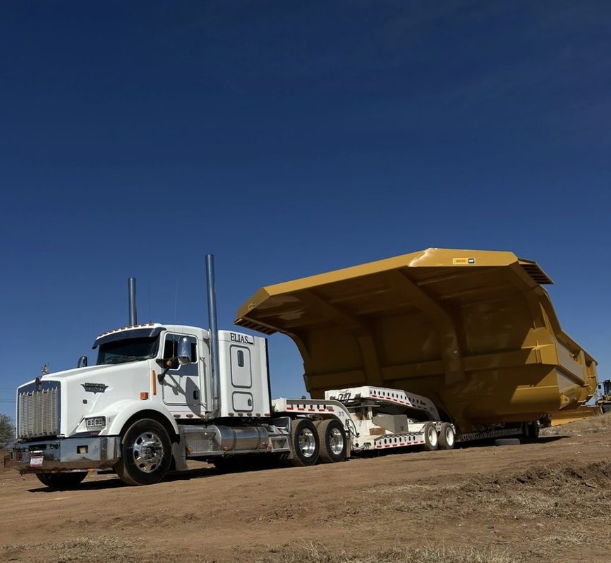 Transporte tolva minera oversize Cananea